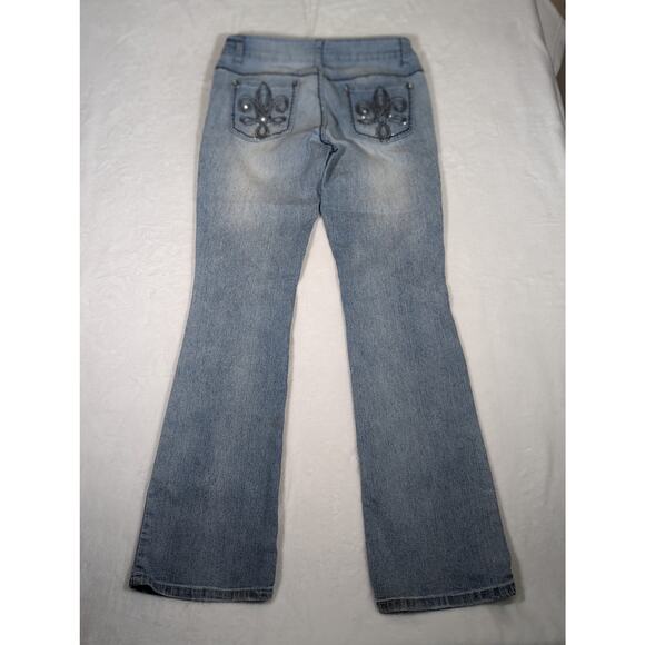 Lei Y2k Jeans sz 7 distressed as shown .Flare leg.see photos.Lightweight - Picture 3 of 11
